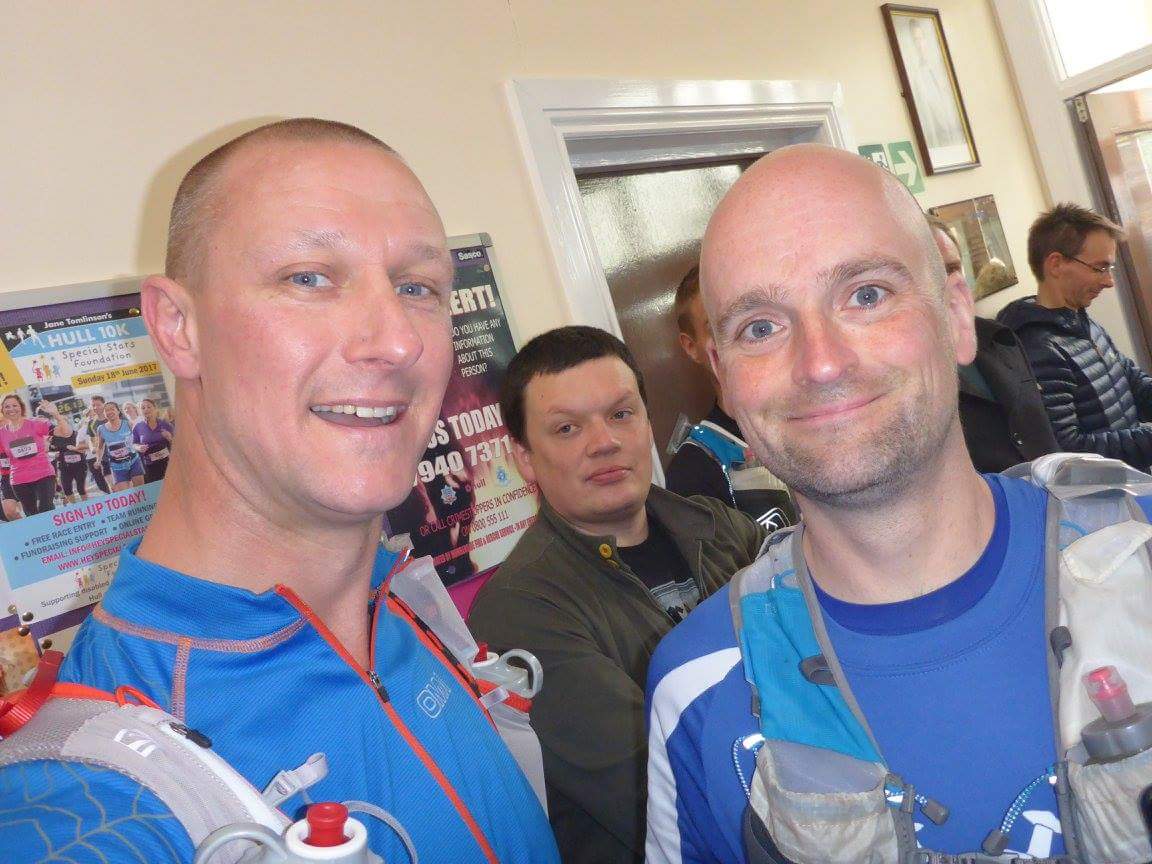 David and Nez at the race briefing