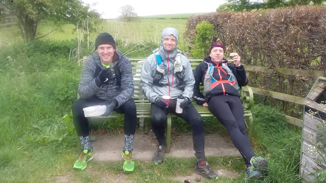 Hutchy, Me & Dickie. Always time for a bit food!