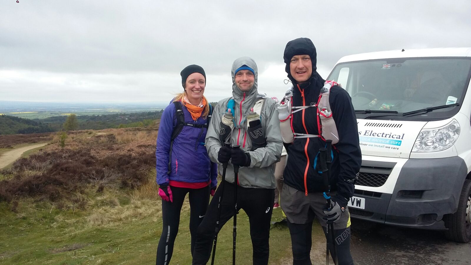 Emma, Me & David ready to tackle the last 23 miles